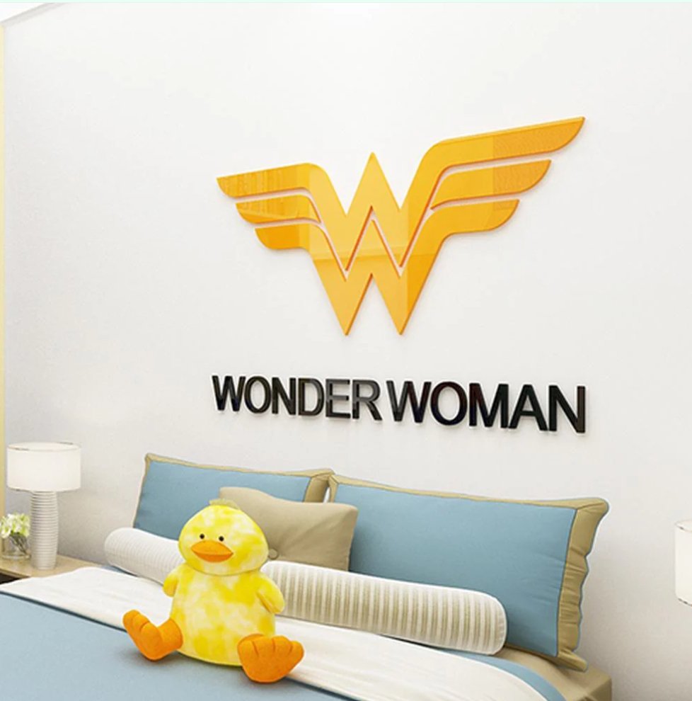 Wonder Woman Acrylic Wall Art, Super Hero, Gift Idea - AnsCart